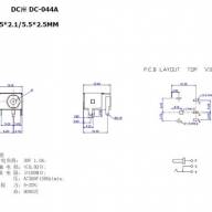 Гнездо DC044A 5.5x2.1 mm, K250-7 - Гнездо DC044A 5.5x2.1 mm, K250-7