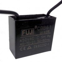Конденсатор CBB61 (1+1WIRES) 5mF 450V 45x16x31mm, A10-5