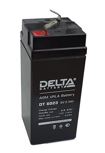 Аккумулятор Delta DT6023(75) 6V, 2.3Ah, PB-15