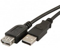 Кабель USB2.0 A вилка - A розетка, 0.5 метра, Perfeo (U4501), K205-1