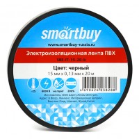 Изолента Smartbuy 0,13x15mm, черная, 20 метров, UIT-15