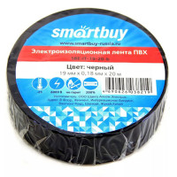 Изолента Smartbuy 0,18x19mm, черная, 20 метров, UIT-11