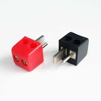 Разъем аудио "точка-тире" "шт" пластик на кабель (красный + черный), BH7-9