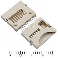 Держатель micro-SD SMD 10pin switch P, K72-17