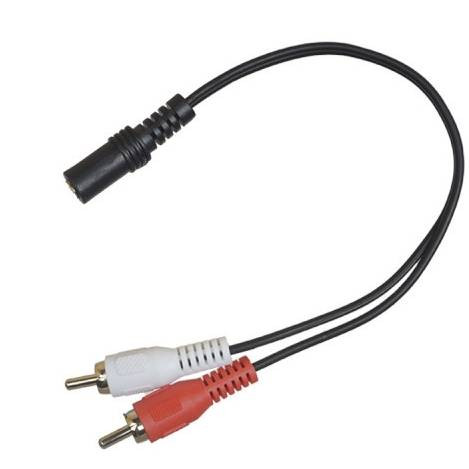 Переходник H19 3.5mm-F to 2RCA-M 25см.