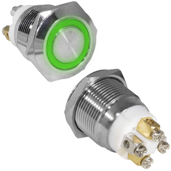 Кнопка антивандальная GQ19F-10E/G/N off-(on)