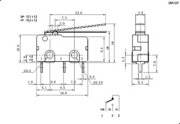 Микропереключатель SM5-03P 250V 3A