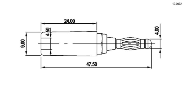 Штекер 10-0072a черный