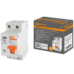 Автоматический выключатель АВДТ 32 2P(1P+N) C20 30мА 4.5кА АС