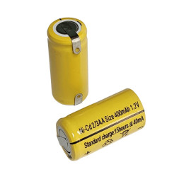 Аккумулятор 2/3AA 400 mAh 1.2V Ni-Cd с выводами