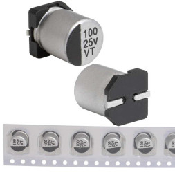 Конденсатор 100 uF 25 V 105C 6.3*7.7 VT