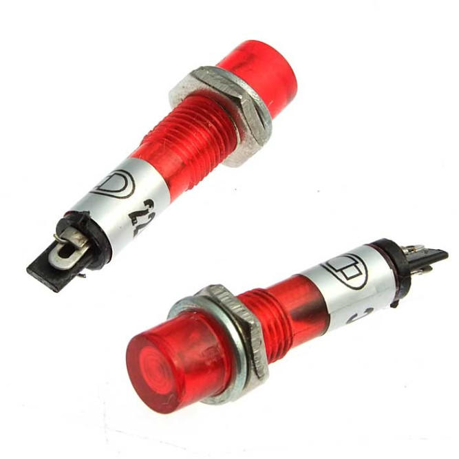 Лампа неоновая в корпусе N-283-R 220V