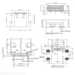 Гнездо USB 3.1 Type-C 16pin