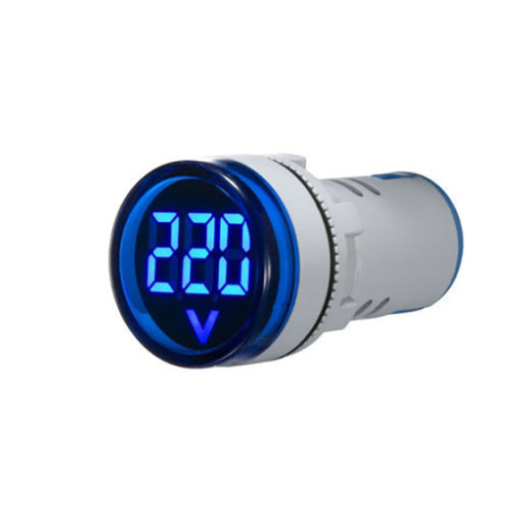 Встраиваемый вольтметр AD16-22DSV 60-500VAC синий