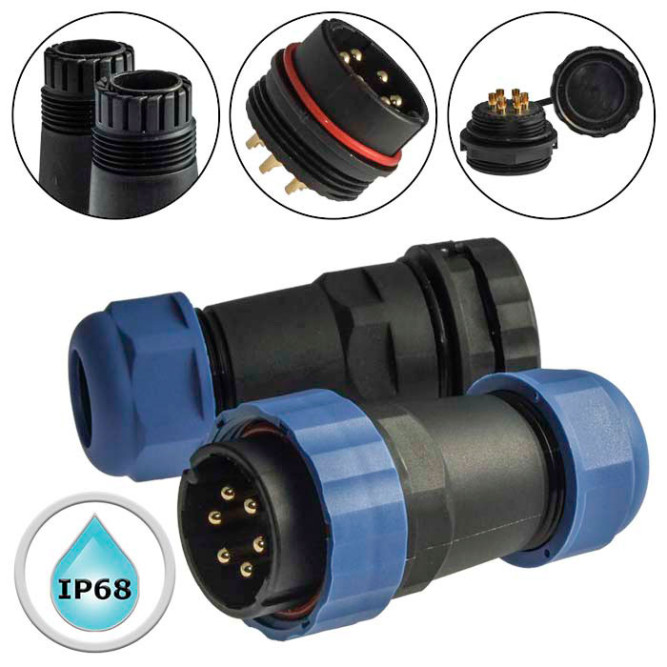 Разъем герметичный SZC28 6P-F-M