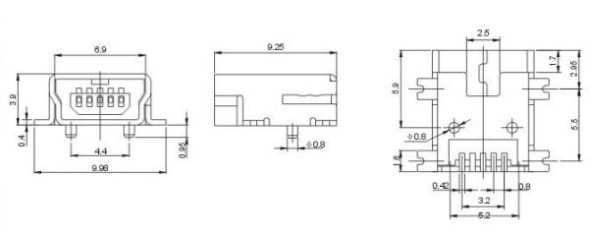 Гнездо MiniUSB 5pin №4