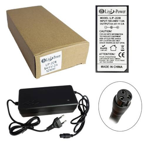 БПИ 54,6VDC 2A 2.5*5.5 для Гироскутеров с 3 отверстиями 12mm