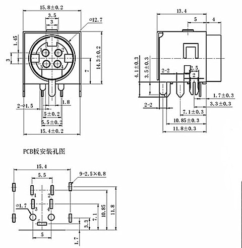 Гнездо DIN-422