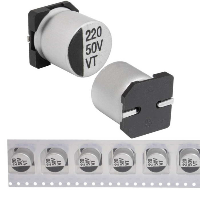 Конденсатор 220 UF 50 V 105C 10*10.5 VT