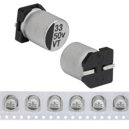 Конденсатор 33 UF 50 V 105C 6.3*7.7 VT