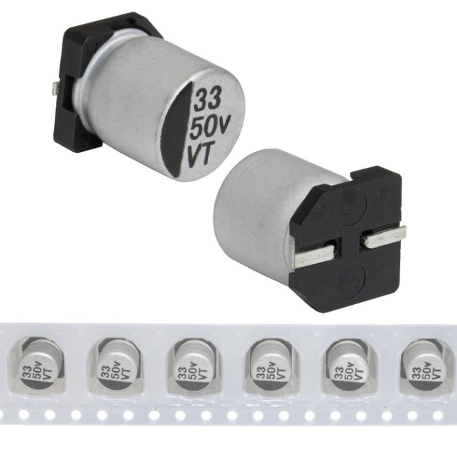 Конденсатор 33 UF 50 V 105C 6.3*7.7 VT