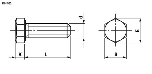 Болт DIN 933 4x10 PA66 (10 штук)