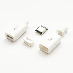 Гнездо разборное MicroUSB 5pin №34, белый