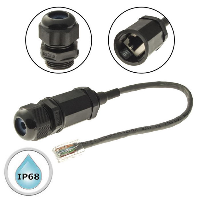 Разъем герметичный RJ45M20L25-6A