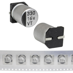 Конденсатор 330 UF 16 V 105C 8*10.5 VT