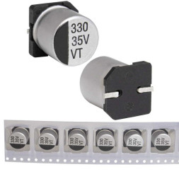 Конденсатор 330 uF 35 V 105C 10*10.5 VT