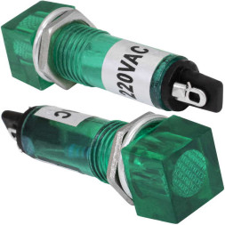 Лампа неоновая в корпусе N-802-G 220V