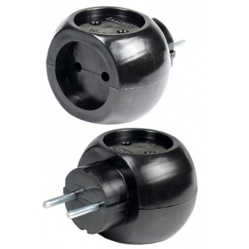 Тройник ТС-3 16А 250V б/з, черный