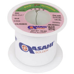 Припой Sn99.3/CU0.7 d0.6mm 100g ASAHI