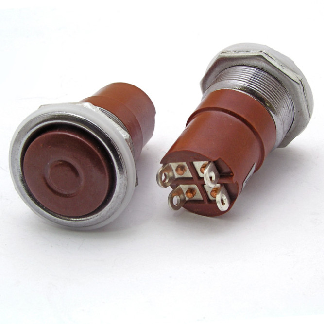 Кнопочный переключатель К4-2 ф20 красный (аналог)