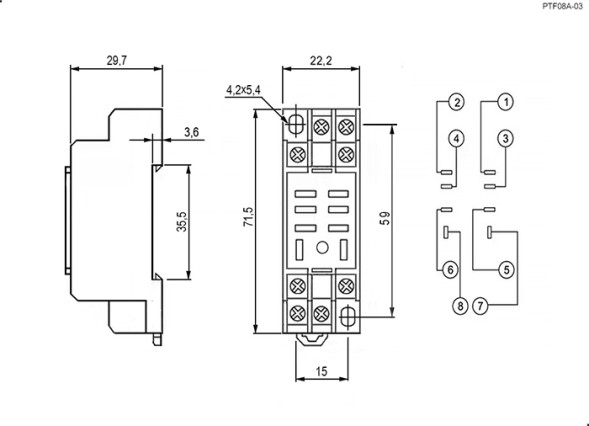 Колодка PTF08A-03 для 13F-1(2)