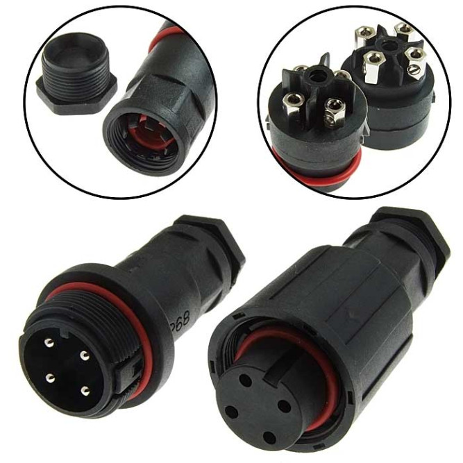 Разъем герметичный SZC-9000 4pin (IP68)