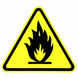 Информационный знак Пожароопасно 150х150х150