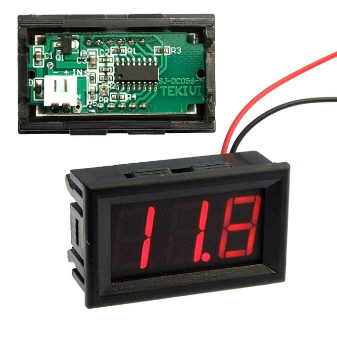 Щитовой прибор V27T-DL Red (3.2-30V)