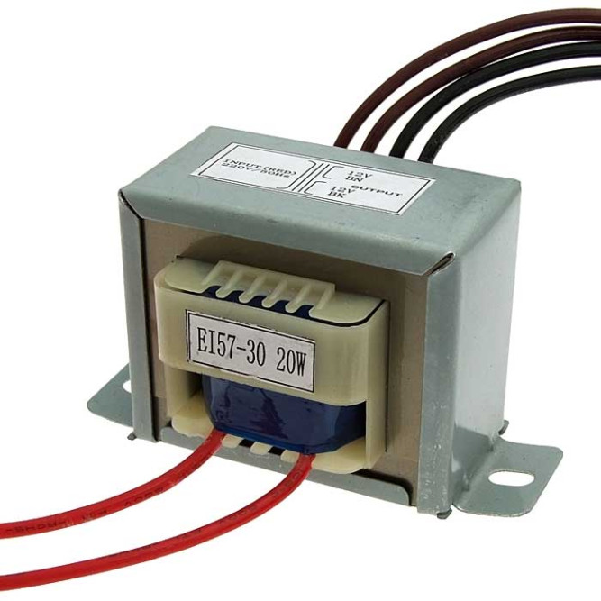 Трансформатор EI57*30 220v to 2x12v 20W