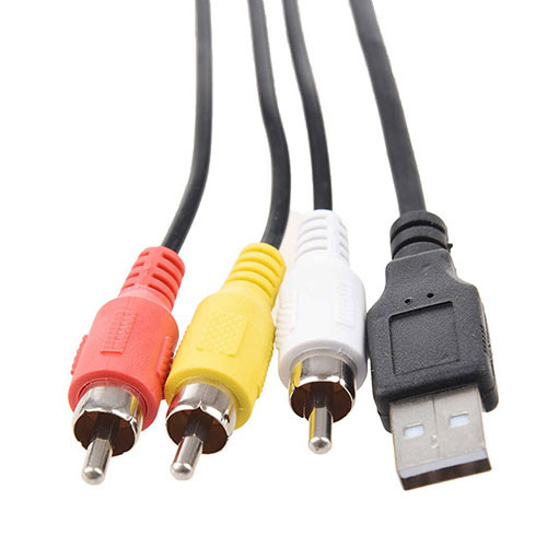 Шнур USB-A &quot;шт&quot; -  3 x RCA &quot;шт&quot; 1.5м