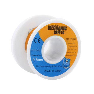 Припой MECHANIC HX-T100 диаметр 0.3мм 55гр. c флюсом