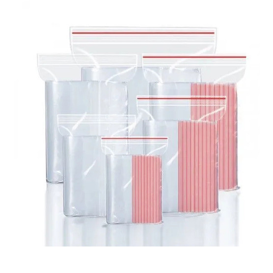 Пакеты с замком zip-lock (грипперы) 80х180мм, упаковка 100 штук