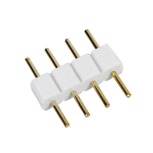 Разъем папа-папа 4-контактный белый для светодиодных RGB лент