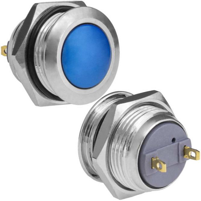 Кнопка антивандальная GQ16B-10/J/Bl/N off-(on)