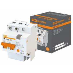 Автоматический выключатель АД-2 2Р C40 30мА 4.5кА тип АС