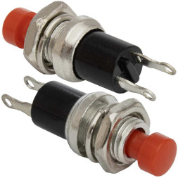 Кнопочный переключатель PBS-10B off-(on) красный