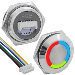 Кнопка антивандальная GQ19TF-6E/RGB/N off-(on)