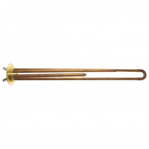 ТЭН RF 2000W, TW PREMIUM, медь, Ø64мм, M6, клеммы под винт, L410мм, латунный фланец