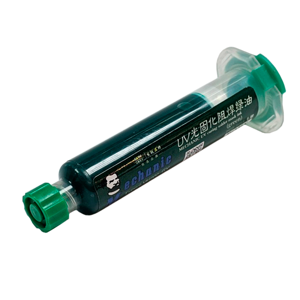 Защитный лак для плат Mechanic LY-UVH900 зеленый, 10г., FS-202