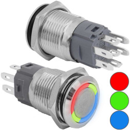 Кнопка антивандальная GQ16B-10E/RGB/N off-(on)